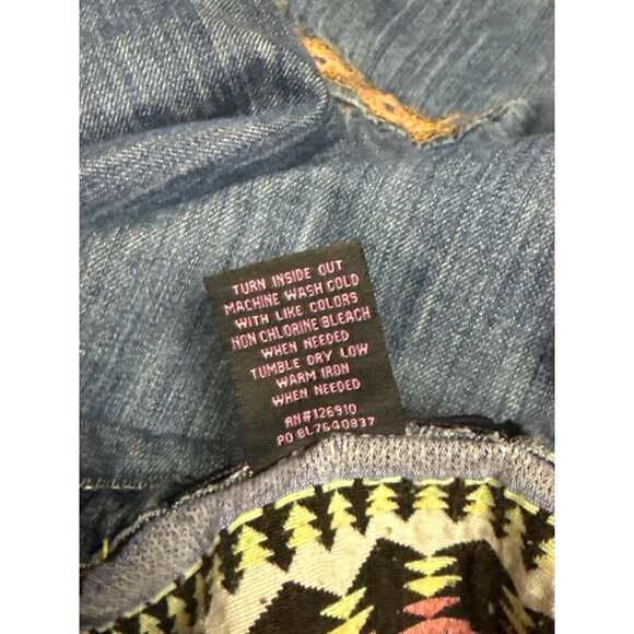 Isabel Hayley Women's Jacket Denim Jean Aztec Southwestern Embroidered Medium - Picture 10 of 10